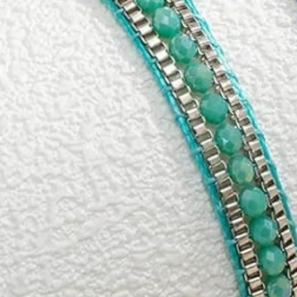 Boho Macrame Bracelet Hancrafted L 6.3" Wt 5gm Adjustable tie NEW - Picture 3 of 6